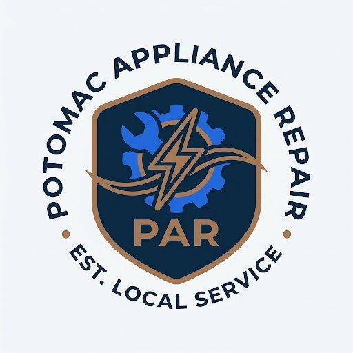 Potomac Appliance Repair Logo - Emblem with wrench and gear